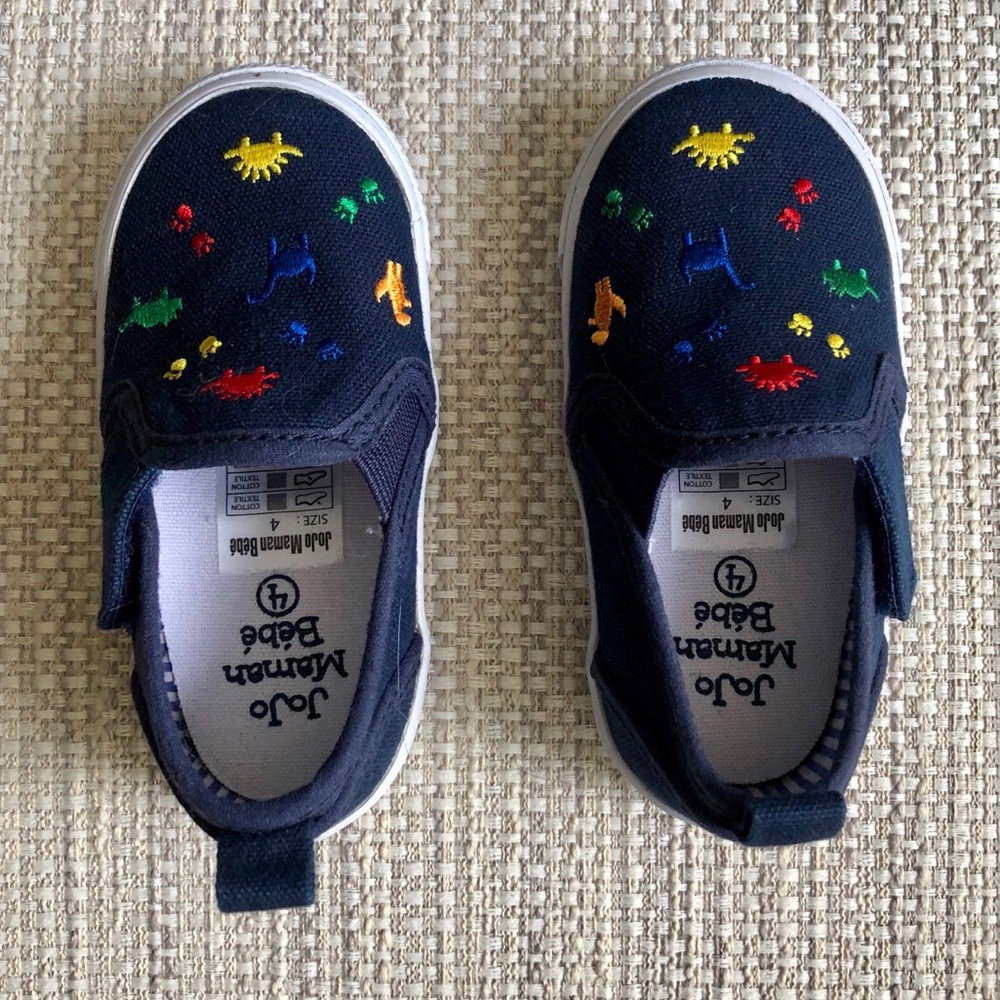 Navy Dinosaur Slip On Shoes (Toddler Boy)